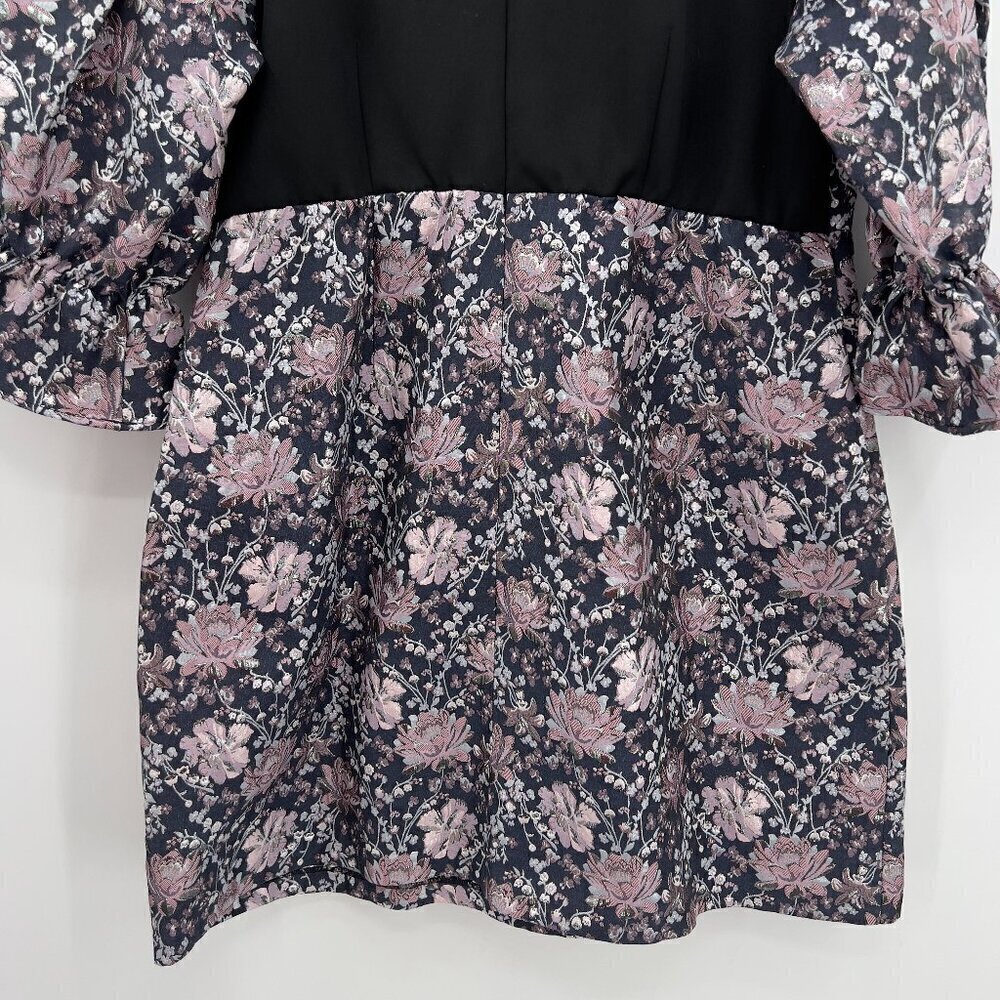 Eloquii Studio Plus Floral And Silver Detail Knee Length Dress Women's 18 - Picture 7 of 10